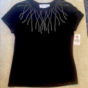 Black Embellished Women's Top